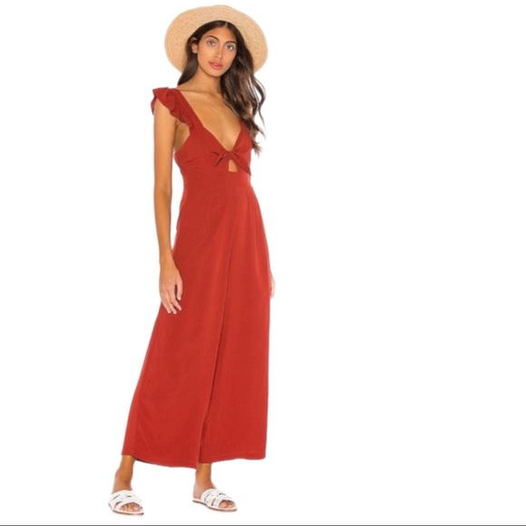 l*space Pants - L*SPACE Redwood RED Pasadena Jumper|wide leg cropped jumper|XS